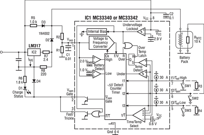 Схема включения MC33340 и MC33342